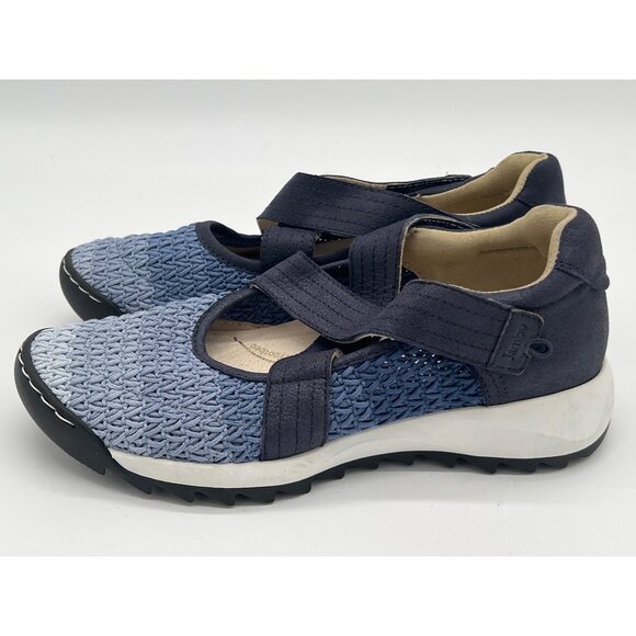 Jambu Mia Womens Size 6 Strappy Slip-On Shoes Blue Gradient Knit Textile Upper - Picture 3 of 8